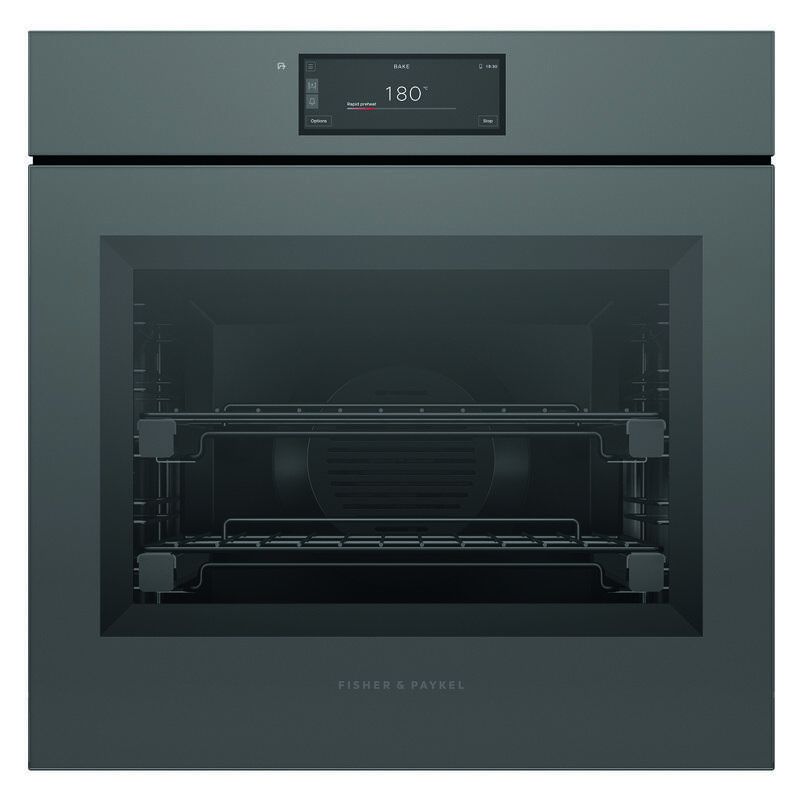 Fisher & Paykel 60cm Minimal Handleless Pyrolytic Oven - Grey Glass (Series 11)