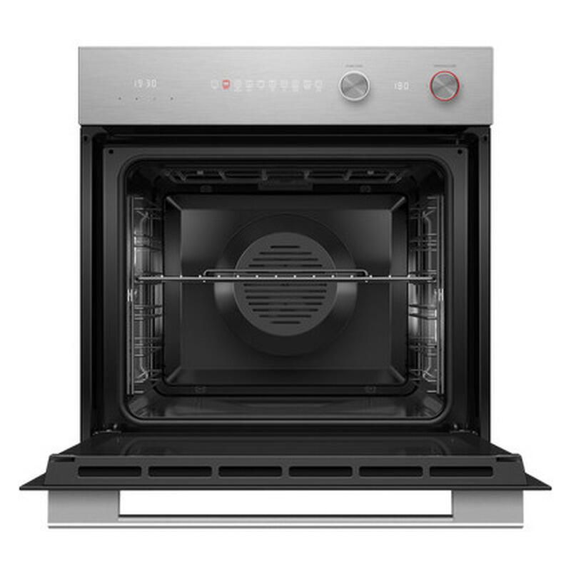 The Fisher & Paykel 60cm Contemporary Pyrolytic Oven - Brushed Silver Glass (Series 5) - Image 2