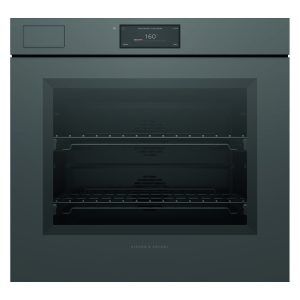 Fisher & Paykel 76cm Minimal Handleless Pyrolytic Steam Assist Oven - Grey Glass (Series 11)