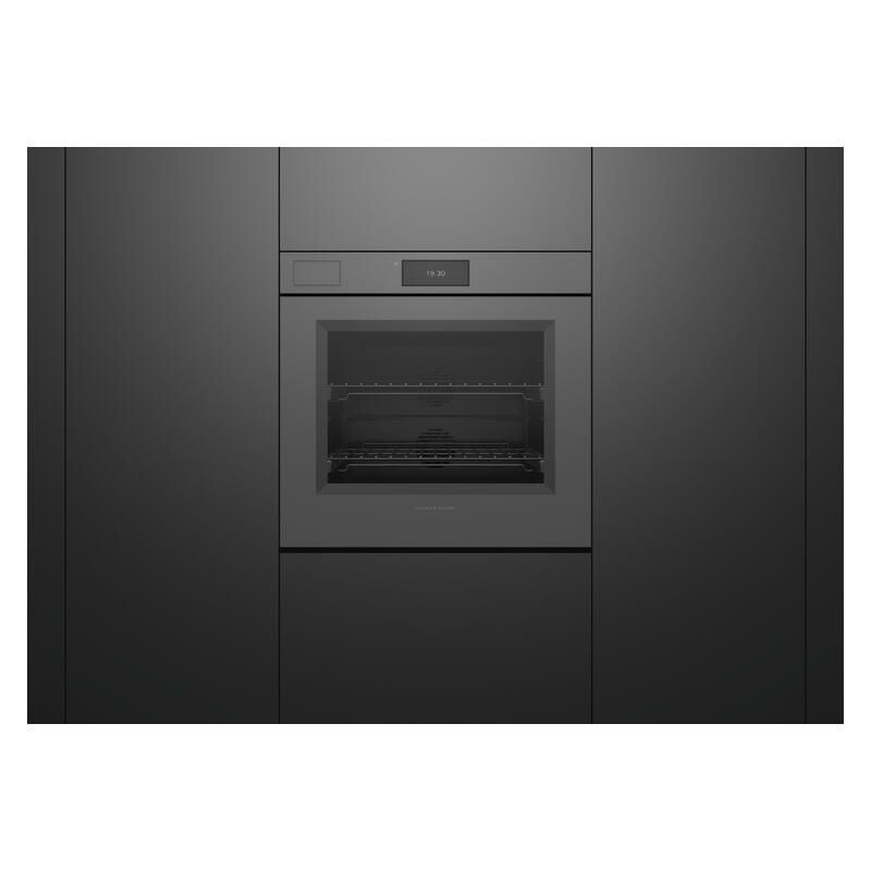 Fisher & Paykel 76cm Minimal Handleless Pyrolytic Steam Assist Oven - Grey Glass (Series 11) - Image 3