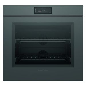 Fisher & Paykel 76cm Minimal Handleless Pyrolytic Oven - Grey Glass (Series 9)