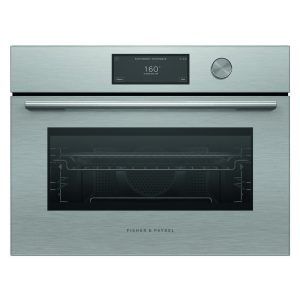 Fisher & Paykel 60cm Contemporary Compact Combi-Microwave Oven - Brushed Silver Glass (Series 9)