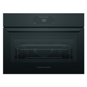 Fisher & Paykel 60cm Minimal Compact Combi-Microwave Oven - Black Glass (Series 9)