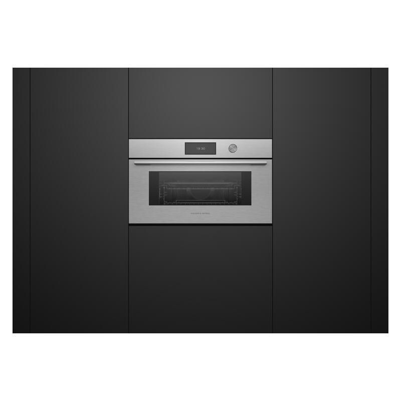 Fisher & Paykel 76cm Contemporary Combi-Microwave Oven - Brushed Silver Glass (Series 9) - Image 3