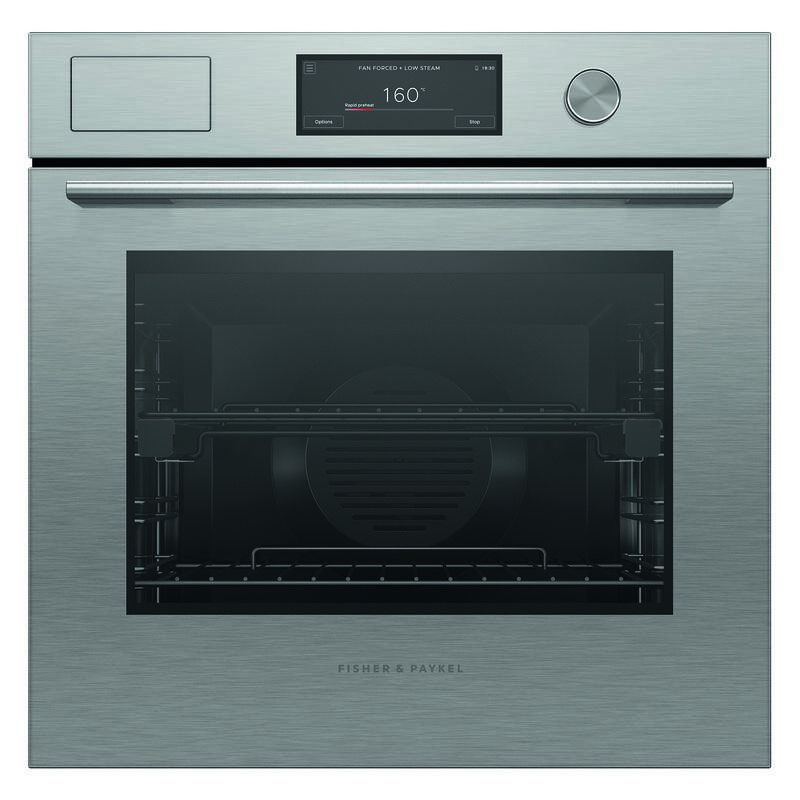 Fisher & Paykel 60cm Contemporary Combi-Steam Oven - Brushed Silver Glass (Series 9)