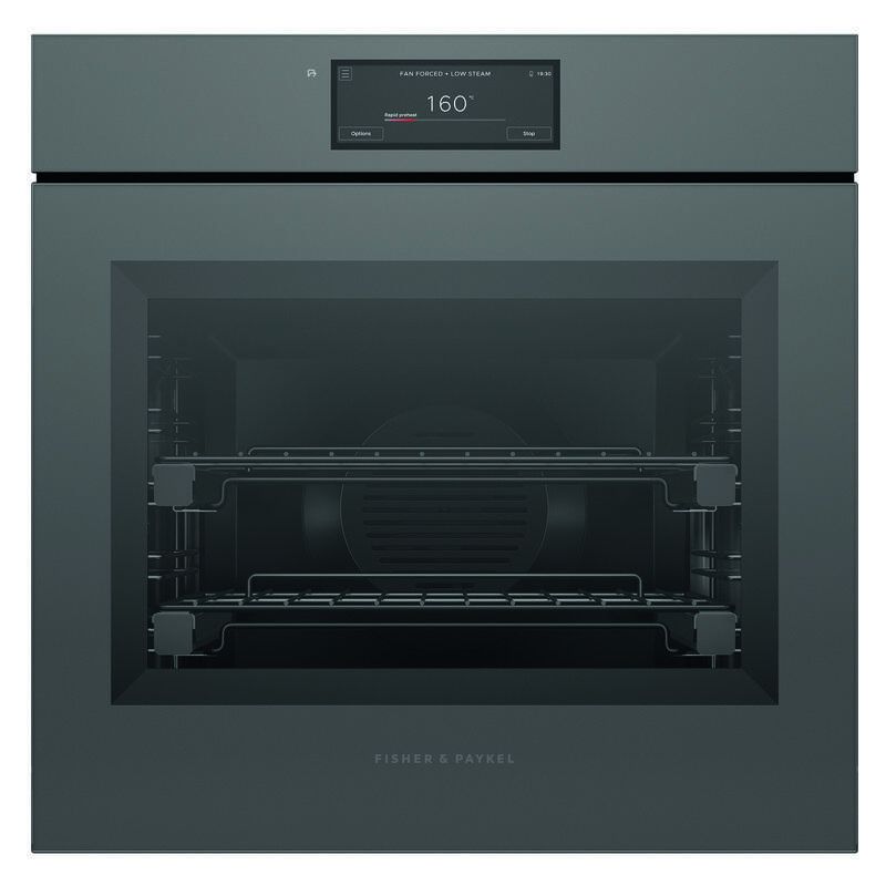 Fisher & Paykel 60cm Minimal Handleless Combi-Steam Oven - Grey Glass (Series 11)