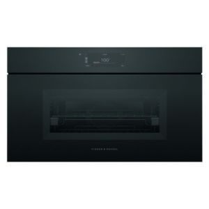 Fisher & Paykel S9 Minimal Handleless Compact Combi-Steam Oven Black Glass 76CM