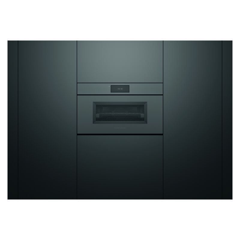 Fisher & Paykel 76cm Minimal Handleless Compact Combi-Steam Oven - Grey Glass (Series 9) - Image 3