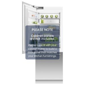 Fisher & Paykel 76cm Series 11 Integrated Refrigerator Freezer, Ice & Water