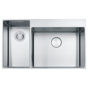 Franke Box Centre Double Bowl Sink - Stainless Steel
