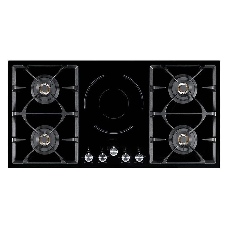 FRANKE Ceramic Glass 4 Gas Burners Ng Large Induction Zone Cooktop 101.5CM