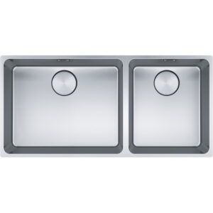 Franke Mythos DBL Bowl Bare Sink 3Way Install - Stainless Steel
