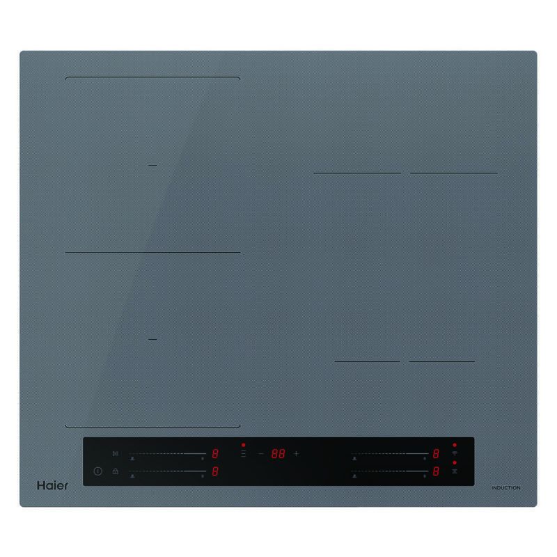 Haier 60cm 500 Series Induction Cooktop 4 Zone Flexi Zone - Grey Glass