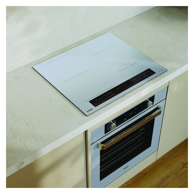 Haier 60cm 500 Series Induction Cooktop 4 Zone Flexi Zone - Grey Glass - Image 3