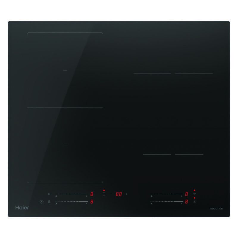 Haier 60cm 500 Series Induction Cooktop 4 Zone Low Current - Black Glass