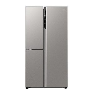 Haier 574L Side-by-Side Fridge Freezer - Satina