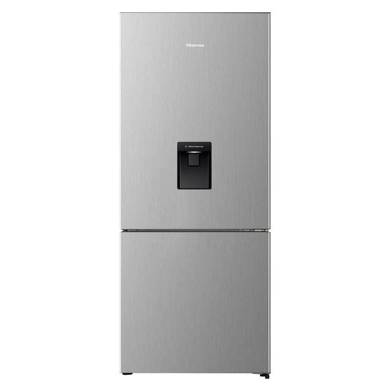 Hisense 415L Bottom Mount Fridge with Water Dispenser - Stainless Steel