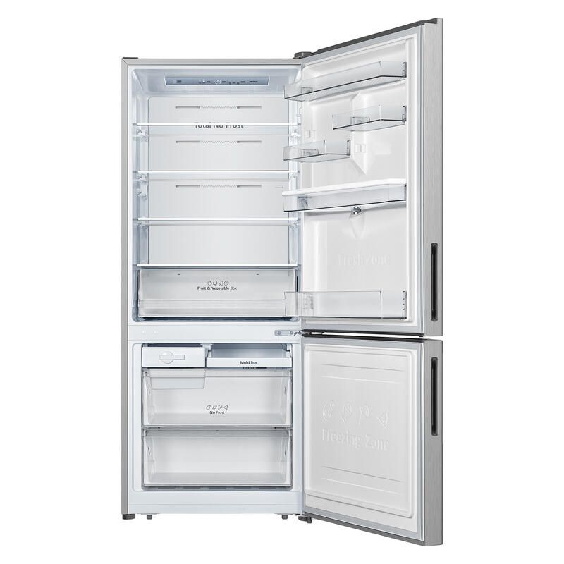 Hisense 415L Bottom Mount Fridge with Water Dispenser - Stainless Steel - Image 2