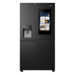 Hisense 614L PureFlat Eclipse Side-by-Side Fridge Freezer with Ice & Water Dispenser - Black