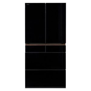 Hitachi 670L Multi-Drawer Fridge Freezer Crystal Black Glass