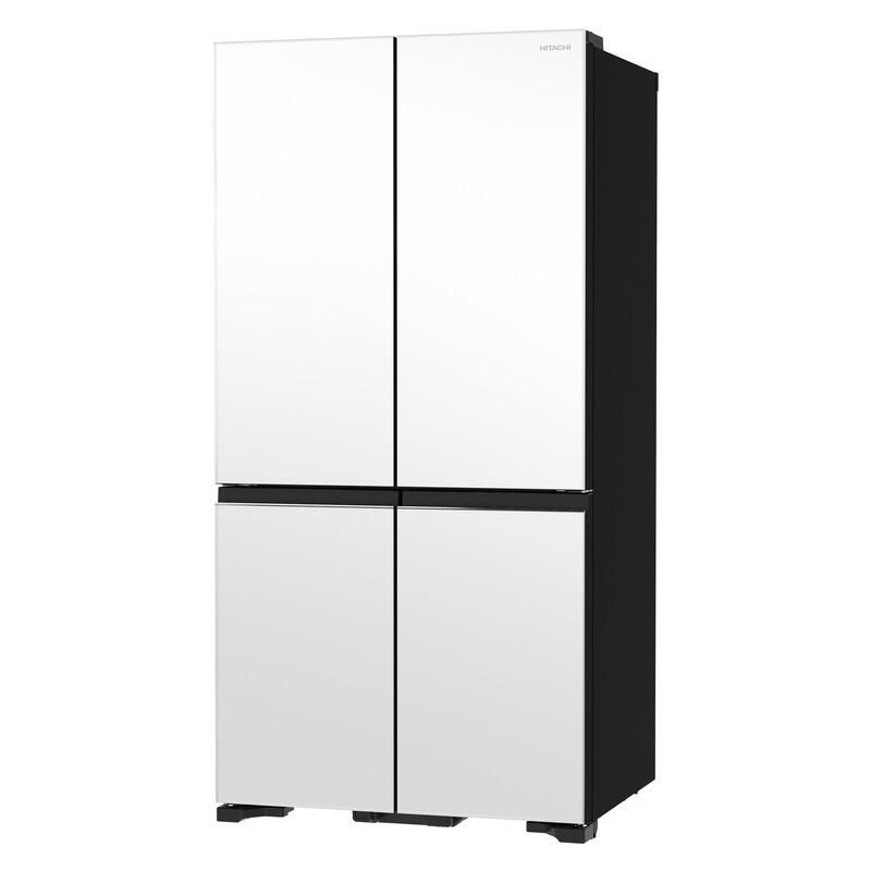 Hitachi 569L Quad Door Fridge Freezer - Matte White Glass - Image 2