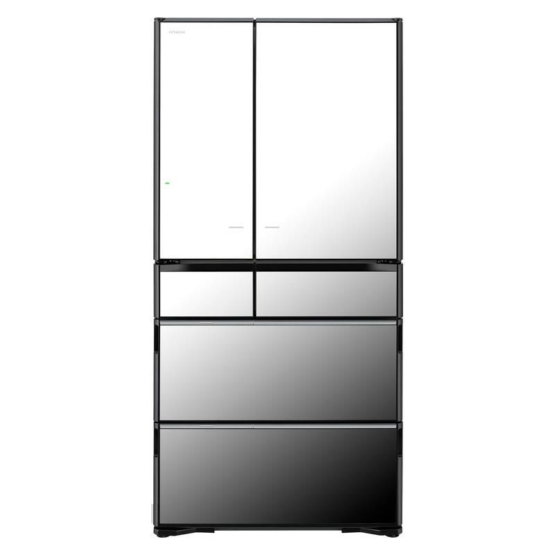 Hitachi 735L Multi-Drawer Fridge Freezer Mirror Grey Glass