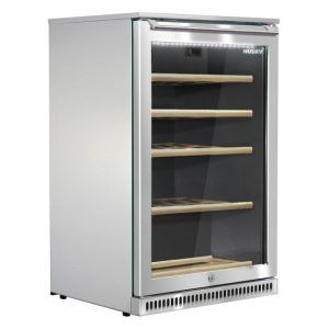 HUSKY Alfresco Solid Stainless Steel Door Drinks Chiller 104L