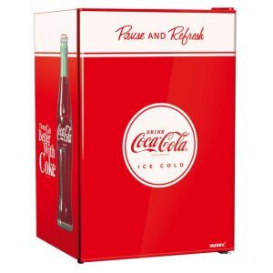 Husky 130 Litre Solid Door Coca Cola Fridge - Red