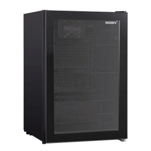 Husky 130 Litre Glass Door Undercounter Bar Fridge - Black