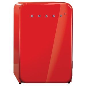 Husky 112 Litre Undercounter Retro Fridge - Red