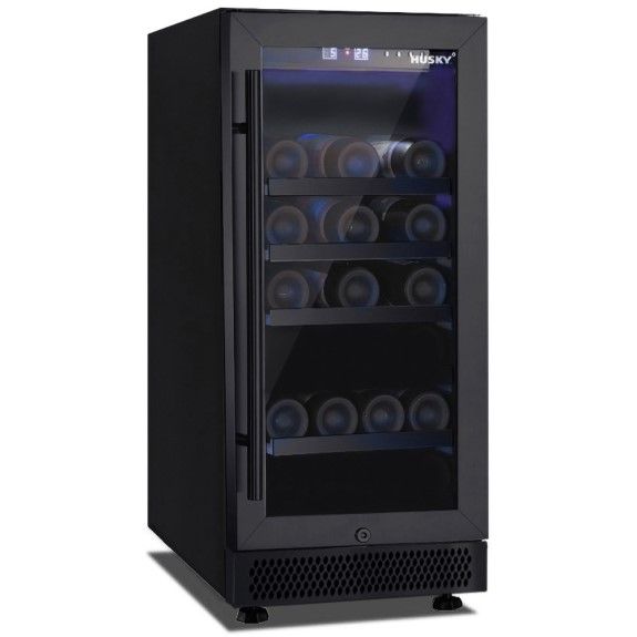 Husky Riserva 80L Single Zone Wine Fridge - Matte Black
