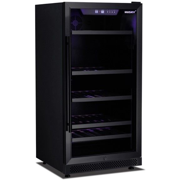Husky Riserva 240L Dual Zone Freestanding Wine Fridge - Matte Black