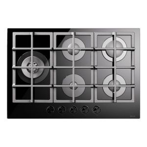 ILVE Professional 5 Burner Cooktop Black Glass 75CM