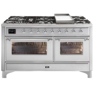 ILVE Majestic 150cm Tepanyaki 7 Burner Freestanding Cooker - Stainless Steel/Chrome