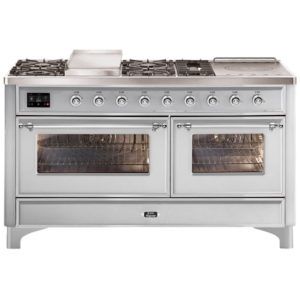 ILVE Majestic 150cm Tepanyaki 7 Burner Freestanding Cooker - Stainless Steel/Chrome