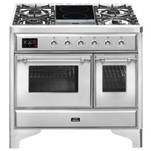 ILVE Majestic 100cm 4 Burner Freestanding Cooker - Stainless Steel/Chrome