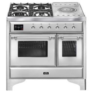 ILVE Majestic 4 Burner Freestanding Cooker Ss Chrome 100 Cm