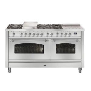 ILVE Nostalgie 150cm Freestanding Cooker - Stainless Steel Chrome