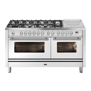 Ilve Professional Plus 150cm 7 Burner Double Oven Freestanding Cooker - Stainless Steel