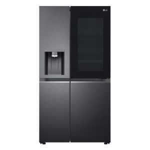 LG 635L Side-by-Side Fridge Freezer with Ice & Water Dispenser - Matte Black