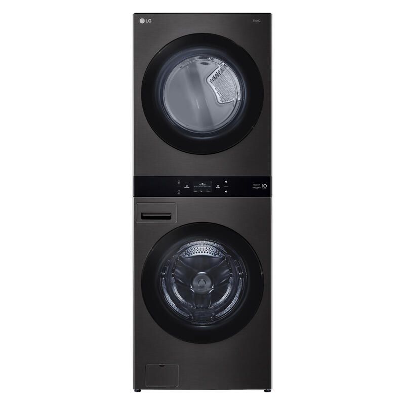 LG Ai Washtower - All-In-One Stacked Washer Dryer - Black 19/10KG
