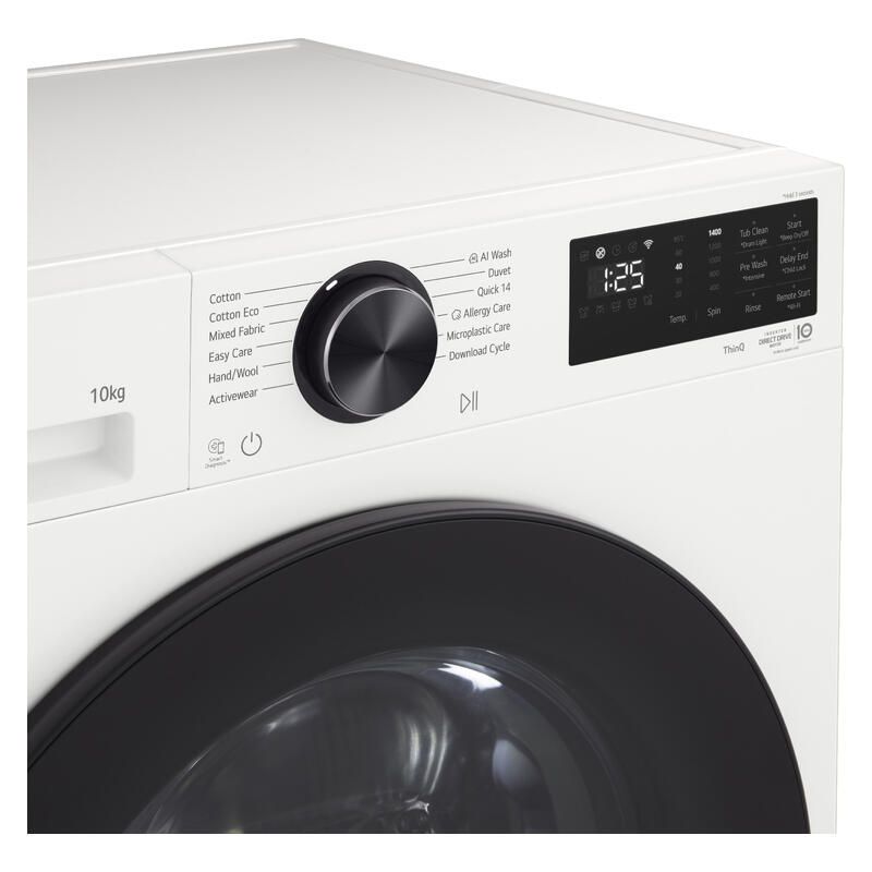 LG 10kg AI Front Load Washing Machine - White (Series 3) - Image 3