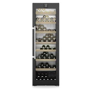 Liebherr 155 Bottle Dual Zone Freestanding Wine Cabinet - Black Steel