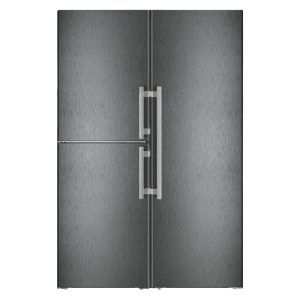 Liebherr 698 Litre Side-by-Side Fridge/Freezer - Black Steel