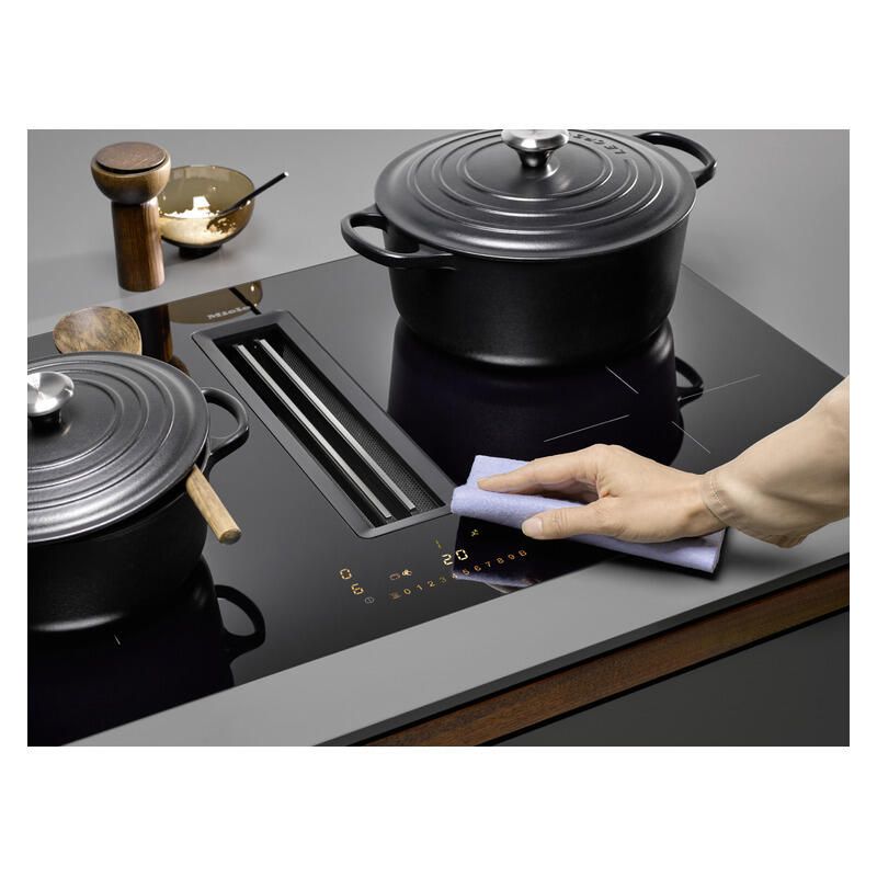 Miele Induction Cooktop with Integrated Extractor - Black - Image 3