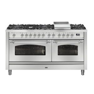 ILVE Nostalgie 150cm Freestanding Cooker - Stainless Steel Chrome