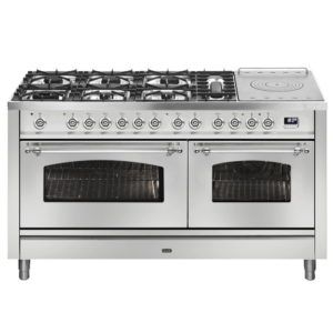 ILVE Nostalgie 150cm Freestanding Cooker - Stainless Steel Chrome