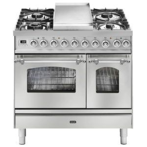 ILVE Nostalgie 90cm Freestanding Cooker - Stainless Steel/Chrome