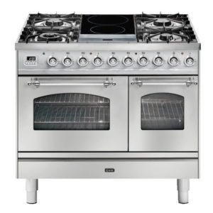 ILVE Nostalgie 100cm Freestanding Cooker - Stainless Steel Chrome