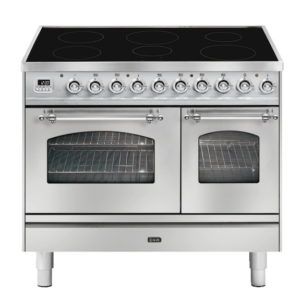 Ilve Nostalgie 100cm Freestanding Cooker - Stainless Steel/Chrome